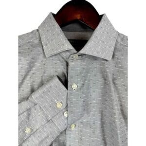 Perry Ellis Premium Slim Fit Men's Dress Shirt Micro Dot Pattern Size 15.5 34/35